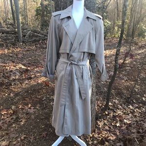 Vintage Forester Khaki/Tan Trench/Rain Coat SZ 12P